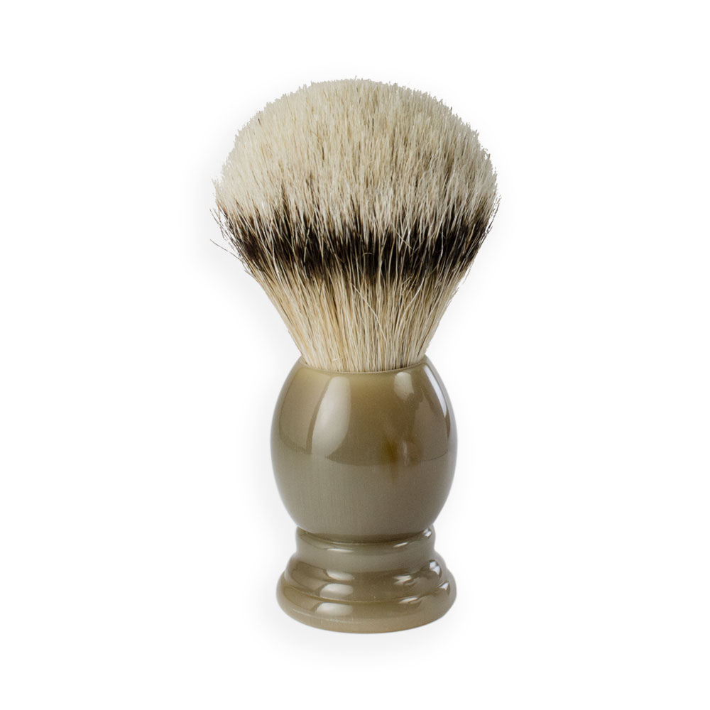 1Barber - Blaireau SilverTip - Corne - 21mm