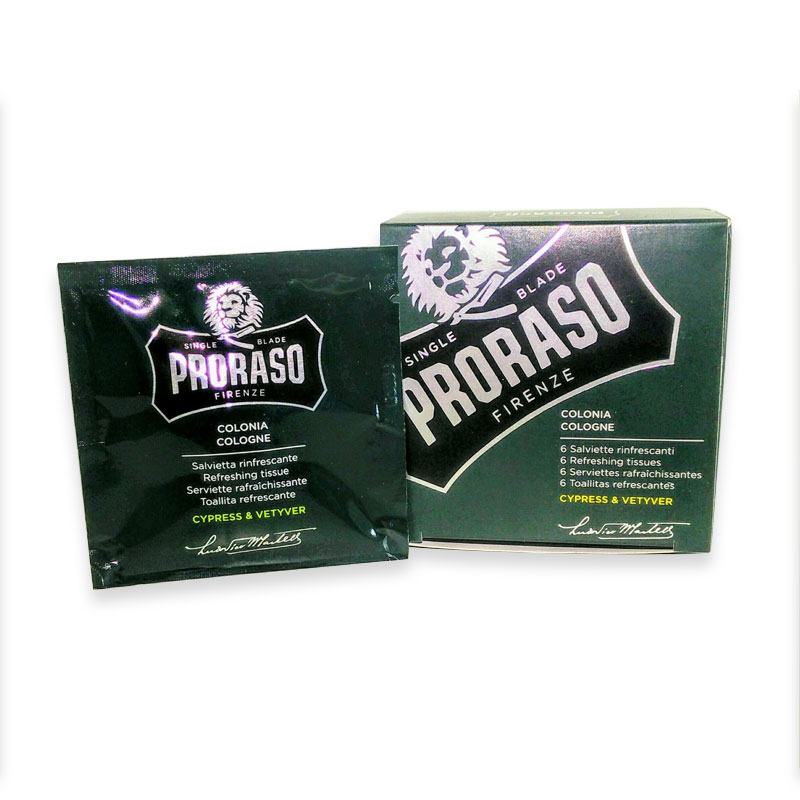 Proraso - Lingettes rafraîchissantes - Cypress & Vetyver