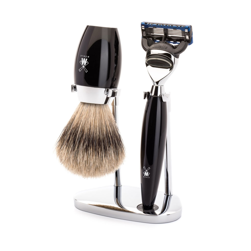 Muehle - Kosmo - Kit de rasage Résine Noire - Fusion
