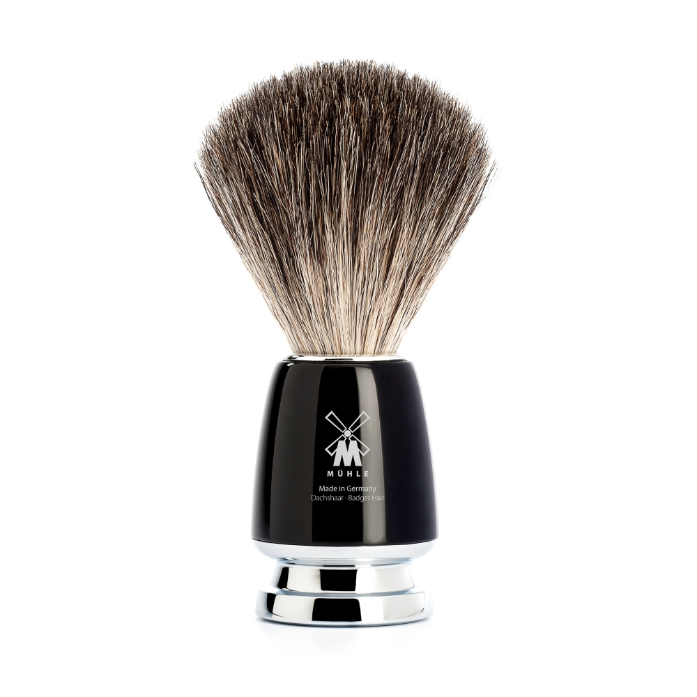 Muehle - Rytmo Blaireau - Pure badger - Résine Noir