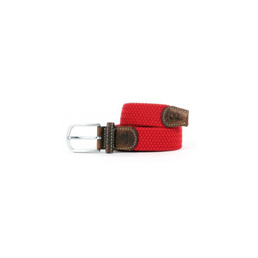 Billybelt - Ceinture tressée élastique - Rouge Grenade - Taille 2