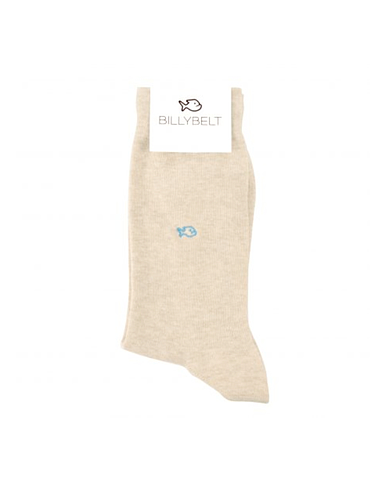 BillyBelt - Chaussettes Coton Unie - Beige Chiné