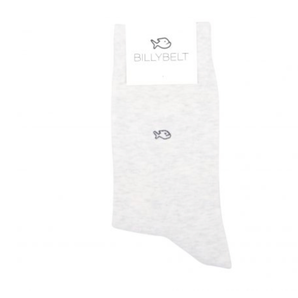 BillyBelt - Chaussettes Coton Unie - Blanc Chiné