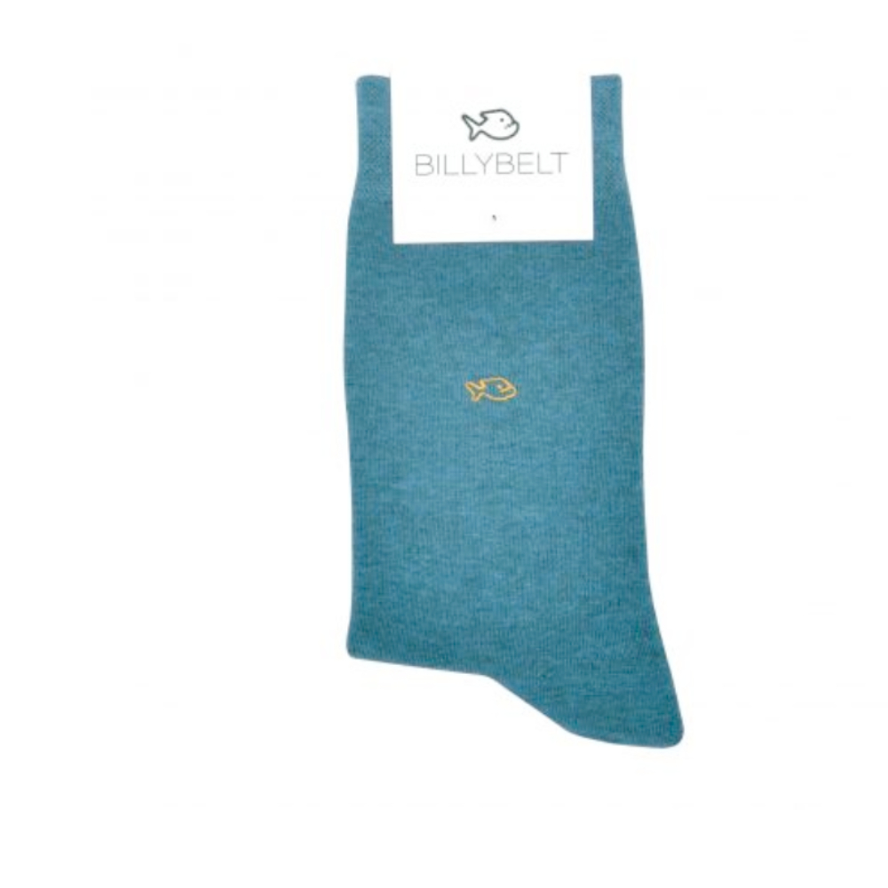 BillyBelt - Chaussettes Coton Unie - Bleu Pétrole