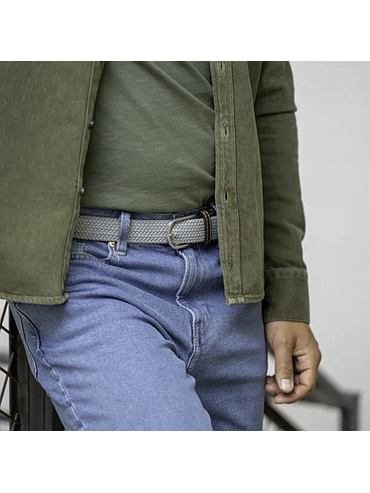 Billybelt - Ceinture tressée élastique - La Gris Perle - Taille 1