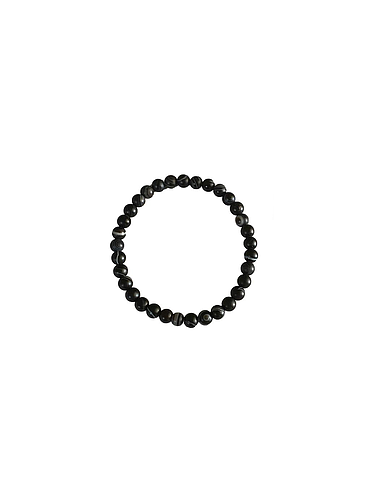 Abel - Bracelet en Agathe noire