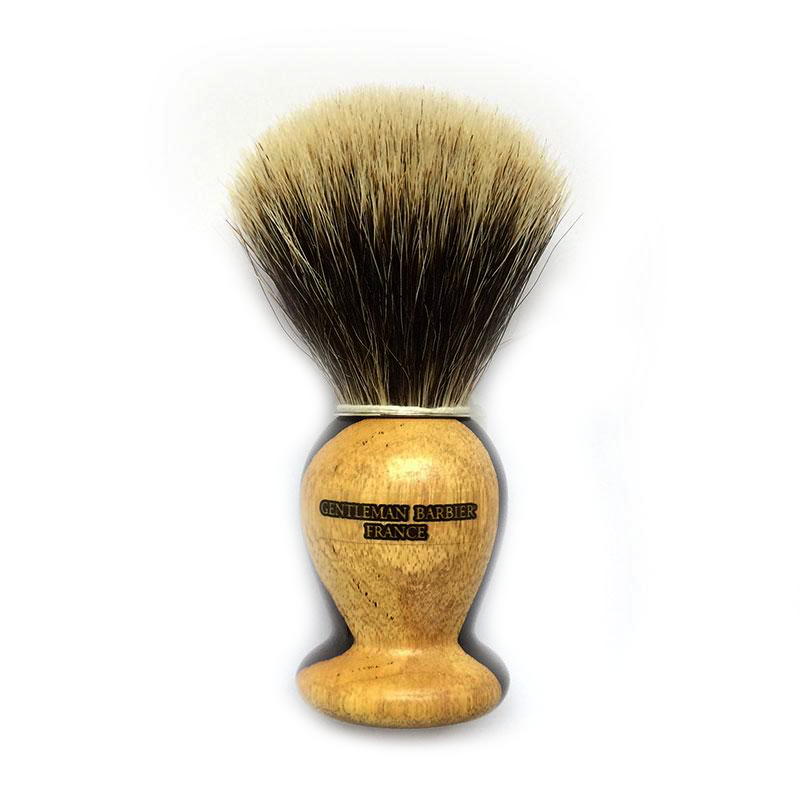 Gentleman - Blaireau Pur Blanc - Ebène - 21mm