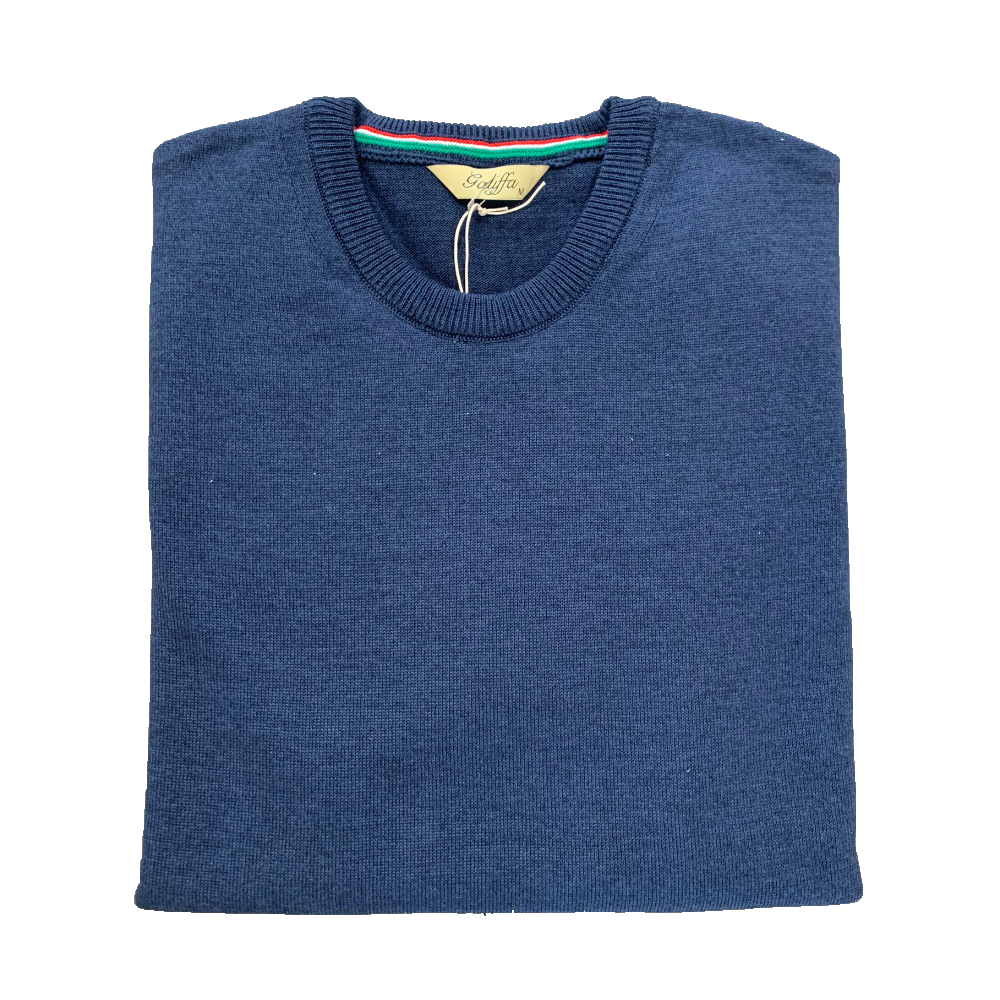Galiffa - Pull Bleu Marine - Col rond - L