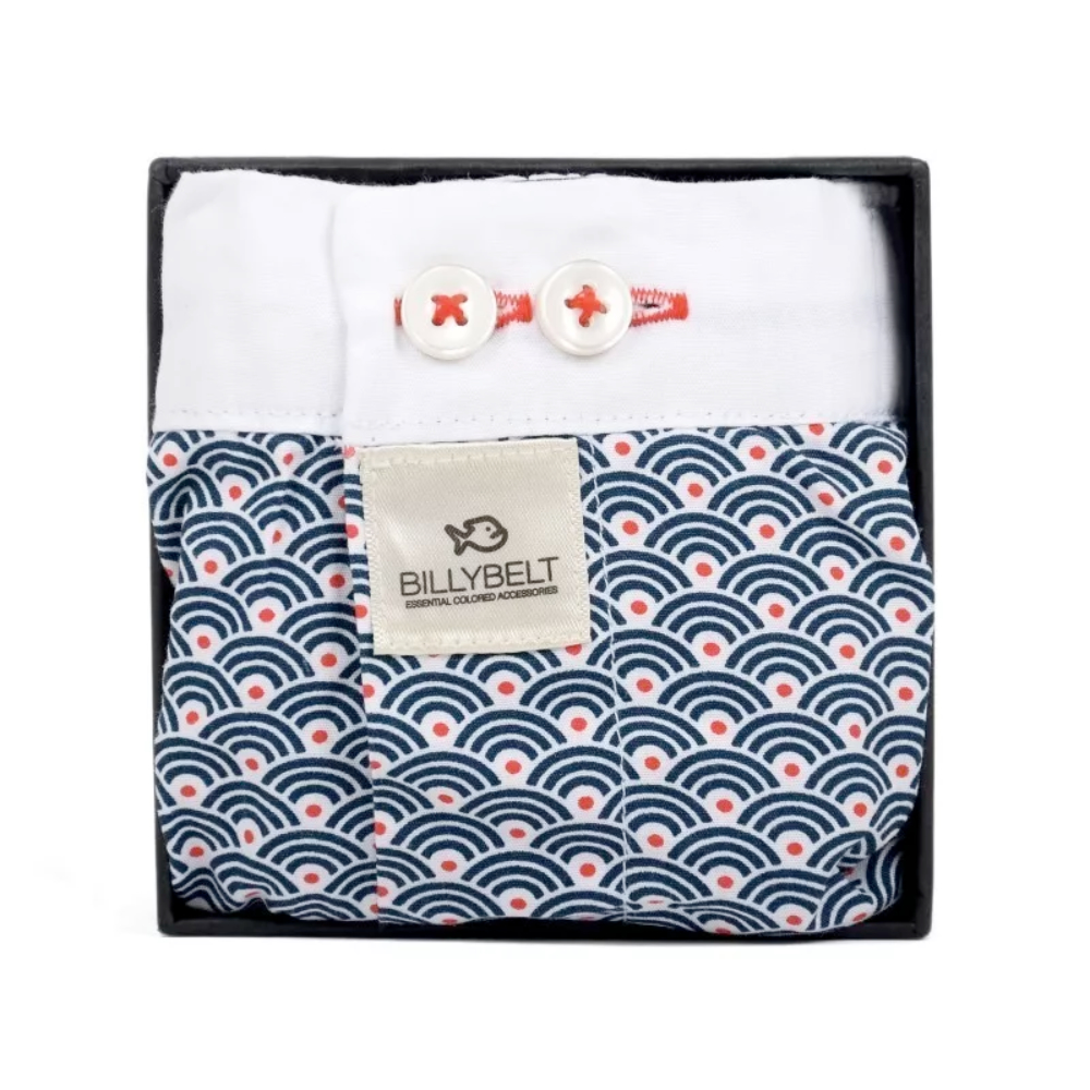 BillyBelt - Caleçon en coton bio - Blue Wave - Taille XL