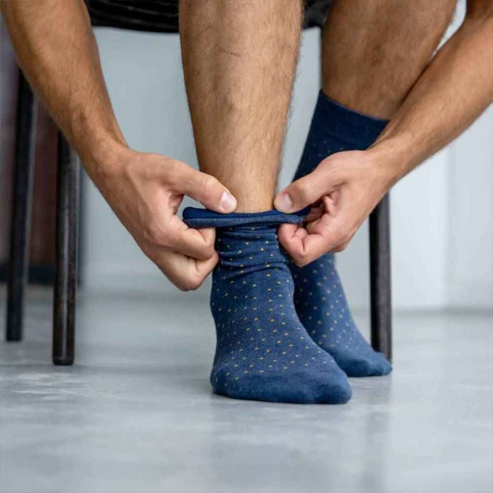 BillyBelt - Chaussettes en coton peigné Square - Black Pearl