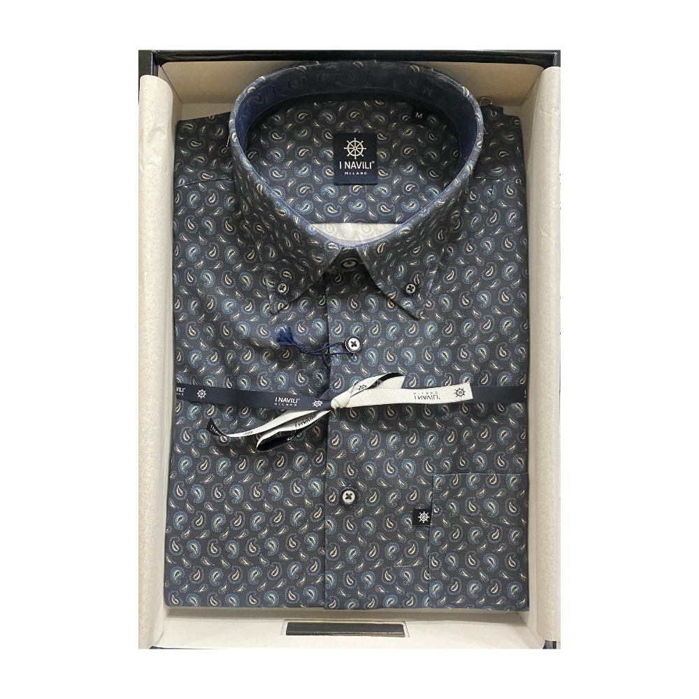 Navili - Chemise Gorgona Bleu - L