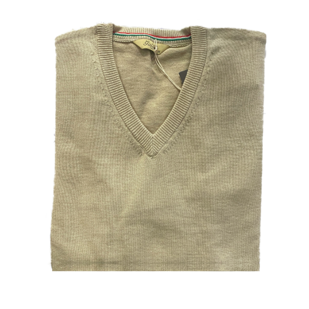 Galiffa - Pull Beige - Col V - 2XL