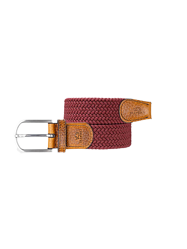 Billybelt - Ceinture tressée élastique - Grenat - Taille 1